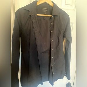 J Crew stretch perfect black blouse, tall sizing. EUC.
